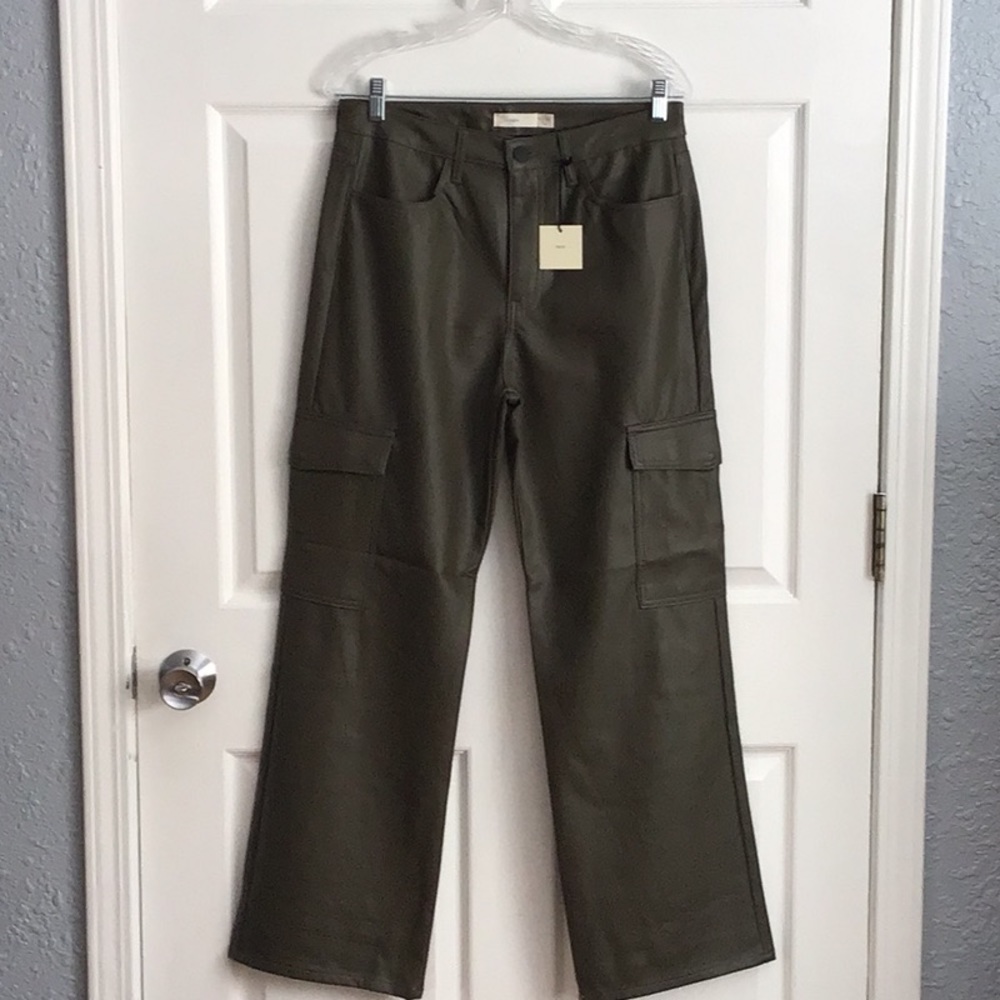 💥💥TGLA 💥💥.       Faux Leather Cargo Pants